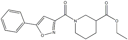 ethyl 1-[(5-phenyl-3-isoxazolyl)carbonyl]-3-piperidinecarboxylate Structure