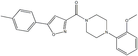 1-(2-methoxyphenyl)-4-{[5-(4-methylphenyl)-3-isoxazolyl]carbonyl}piperazine 结构式