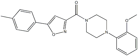 712348-30-6 1-(2-methoxyphenyl)-4-{[5-(4-methylphenyl)-3-isoxazolyl]carbonyl}piperazine