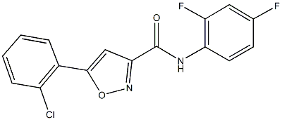 5-(2-chlorophenyl)-N-(2,4-difluorophenyl)-3-isoxazolecarboxamide 结构式