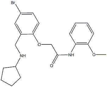 2-{4-bromo-2-[(cyclopentylamino)methyl]phenoxy}-N-(2-methoxyphenyl)acetamide|