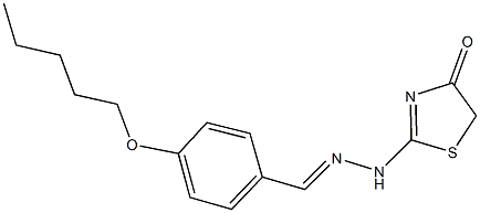 4-(pentyloxy)benzaldehyde (4-oxo-4,5-dihydro-1,3-thiazol-2-yl)hydrazone Structure