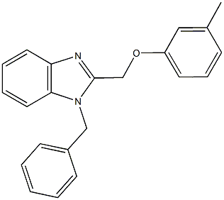 1-benzyl-2-[(3-methylphenoxy)methyl]-1H-benzimidazole Struktur