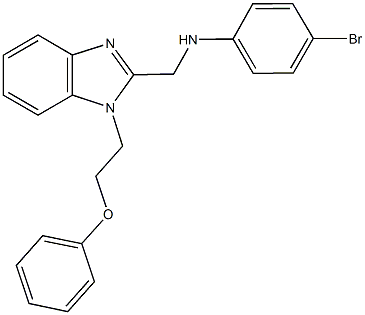 N-(4-bromophenyl)-N-{[1-(2-phenoxyethyl)-1H-benzimidazol-2-yl]methyl}amine Structure