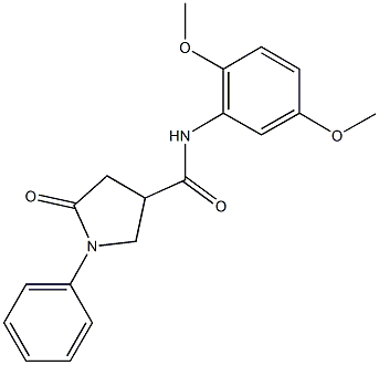 N-(2,5-dimethoxyphenyl)-5-oxo-1-phenyl-3-pyrrolidinecarboxamide Structure