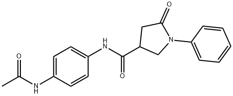 N-[4-(acetylamino)phenyl]-5-oxo-1-phenyl-3-pyrrolidinecarboxamide Structure