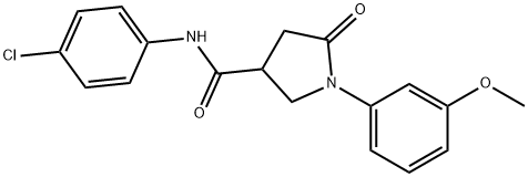 N-(4-chlorophenyl)-1-(3-methoxyphenyl)-5-oxo-3-pyrrolidinecarboxamide Structure
