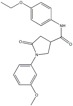 N-(4-ethoxyphenyl)-1-(3-methoxyphenyl)-5-oxo-3-pyrrolidinecarboxamide Structure