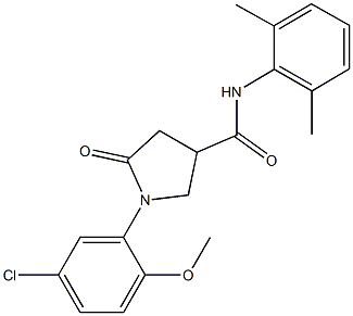 1-(5-chloro-2-methoxyphenyl)-N-(2,6-dimethylphenyl)-5-oxo-3-pyrrolidinecarboxamide Structure