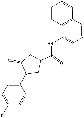 1-(4-fluorophenyl)-N-(1-naphthyl)-5-oxo-3-pyrrolidinecarboxamide Structure