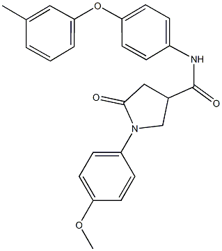 1-(4-methoxyphenyl)-N-[4-(3-methylphenoxy)phenyl]-5-oxo-3-pyrrolidinecarboxamide Structure