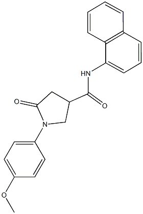 1-(4-methoxyphenyl)-N-(1-naphthyl)-5-oxo-3-pyrrolidinecarboxamide|