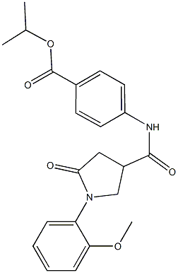 isopropyl 4-({[1-(2-methoxyphenyl)-5-oxo-3-pyrrolidinyl]carbonyl}amino)benzoate|