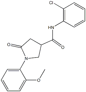 N-(2-chlorophenyl)-1-(2-methoxyphenyl)-5-oxo-3-pyrrolidinecarboxamide,713082-14-5,结构式