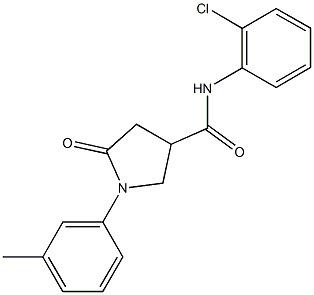 N-(2-chlorophenyl)-1-(3-methylphenyl)-5-oxo-3-pyrrolidinecarboxamide Struktur