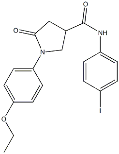 1-(4-ethoxyphenyl)-N-(4-iodophenyl)-5-oxo-3-pyrrolidinecarboxamide 结构式