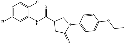 N-(2,5-dichlorophenyl)-1-(4-ethoxyphenyl)-5-oxo-3-pyrrolidinecarboxamide Struktur
