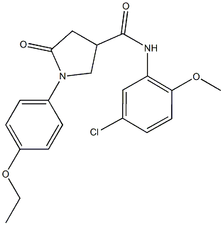 N-(5-chloro-2-methoxyphenyl)-1-(4-ethoxyphenyl)-5-oxo-3-pyrrolidinecarboxamide Struktur