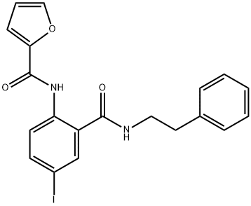 N-(4-iodo-2-{[(2-phenylethyl)amino]carbonyl}phenyl)-2-furamide Structure