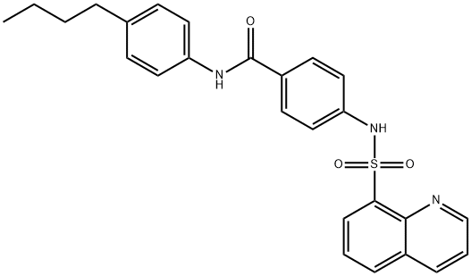 N-(4-butylphenyl)-4-[(8-quinolinylsulfonyl)amino]benzamide Struktur