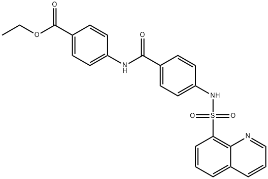 ethyl 4-({4-[(8-quinolinylsulfonyl)amino]benzoyl}amino)benzoate|