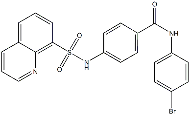 N-(4-bromophenyl)-4-[(8-quinolinylsulfonyl)amino]benzamide Structure