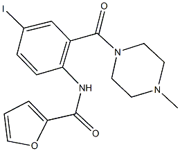 N-{4-iodo-2-[(4-methyl-1-piperazinyl)carbonyl]phenyl}-2-furamide 结构式