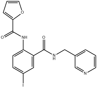 N-(4-iodo-2-{[(3-pyridinylmethyl)amino]carbonyl}phenyl)-2-furamide 结构式