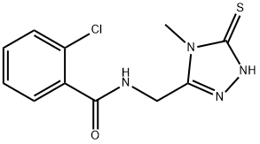 2-chloro-N-[(5-mercapto-4-methyl-4H-1,2,4-triazol-3-yl)methyl]benzamide 结构式