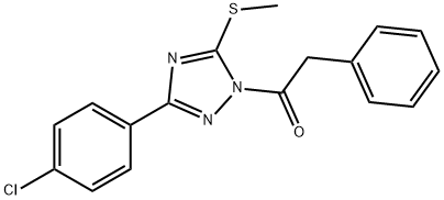 713099-07-1 3-(4-chlorophenyl)-1-(phenylacetyl)-1H-1,2,4-triazol-5-yl methyl sulfide