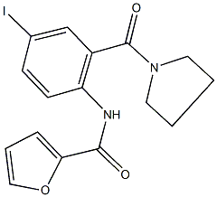 N-[4-iodo-2-(1-pyrrolidinylcarbonyl)phenyl]-2-furamide,713099-40-2,结构式