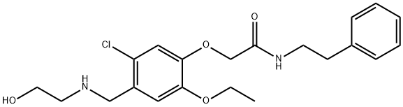 2-(5-chloro-2-ethoxy-4-{[(2-hydroxyethyl)amino]methyl}phenoxy)-N-(2-phenylethyl)acetamide,713103-43-6,结构式