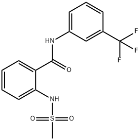 2-[(methylsulfonyl)amino]-N-[3-(trifluoromethyl)phenyl]benzamide Struktur