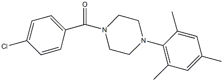 1-(4-chlorobenzoyl)-4-mesitylpiperazine Structure