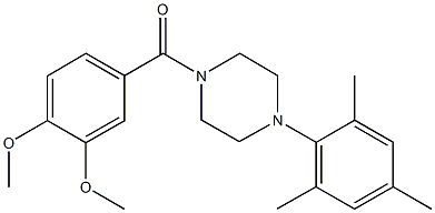 1-(3,4-dimethoxybenzoyl)-4-mesitylpiperazine Structure