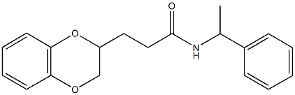 3-(2,3-dihydro-1,4-benzodioxin-2-yl)-N-(1-phenylethyl)propanamide,713111-37-6,结构式