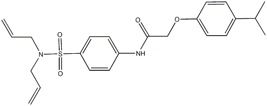 N-{4-[(diallylamino)sulfonyl]phenyl}-2-(4-isopropylphenoxy)acetamide 化学構造式