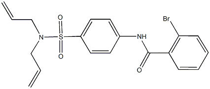 2-bromo-N-{4-[(diallylamino)sulfonyl]phenyl}benzamide 化学構造式