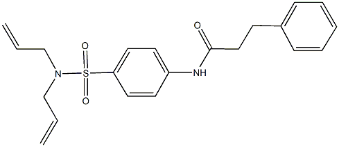N-{4-[(diallylamino)sulfonyl]phenyl}-3-phenylpropanamide 化学構造式