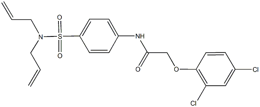 N-{4-[(diallylamino)sulfonyl]phenyl}-2-(2,4-dichlorophenoxy)acetamide 化学構造式
