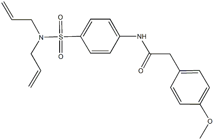 N-{4-[(diallylamino)sulfonyl]phenyl}-2-(4-methoxyphenyl)acetamide 结构式