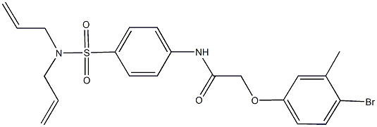 2-(4-bromo-3-methylphenoxy)-N-{4-[(diallylamino)sulfonyl]phenyl}acetamide Structure