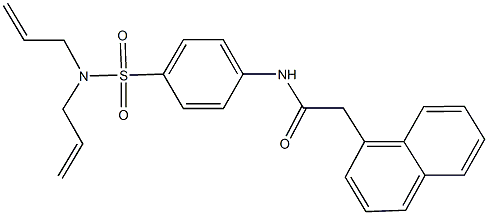 N-{4-[(diallylamino)sulfonyl]phenyl}-2-(1-naphthyl)acetamide 化学構造式