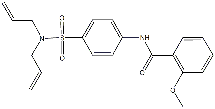 N-{4-[(diallylamino)sulfonyl]phenyl}-2-methoxybenzamide 化学構造式