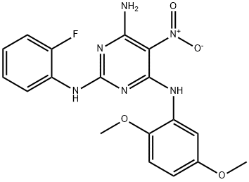 N~4~-(2,5-dimethoxyphenyl)-N~2~-(2-fluorophenyl)-5-nitro-2,4,6-pyrimidinetriamine|
