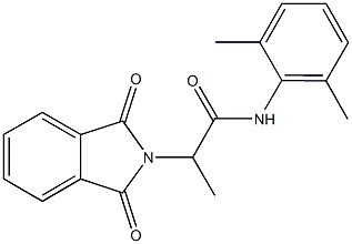 N-(2,6-dimethylphenyl)-2-(1,3-dioxo-1,3-dihydro-2H-isoindol-2-yl)propanamide 结构式