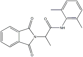 N-(2,6-dimethylphenyl)-2-(1,3-dioxo-1,3-dihydro-2H-isoindol-2-yl)propanamide 化学構造式