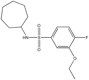 N-cycloheptyl-3-ethoxy-4-fluorobenzenesulfonamide Struktur