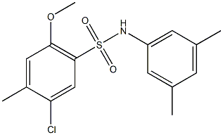 5-chloro-N-(3,5-dimethylphenyl)-2-methoxy-4-methylbenzenesulfonamide,713502-67-1,结构式
