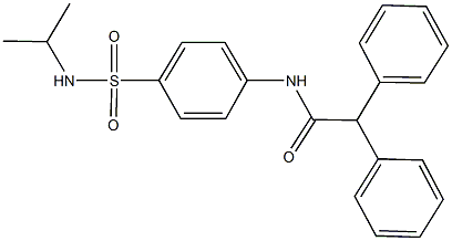 N-{4-[(isopropylamino)sulfonyl]phenyl}-2,2-diphenylacetamide 化学構造式